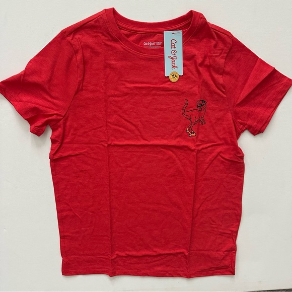 Cat & Jack Other - Cat & Jack Red Dinosaur Kids T-Shirt Size L Husky